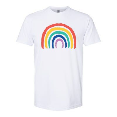 Rainbow Drawing Softstyle CVC T-Shirt