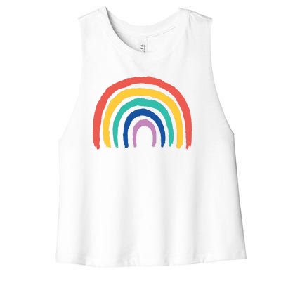 Rainbow Drawing Women's Racerback Cropped Tank