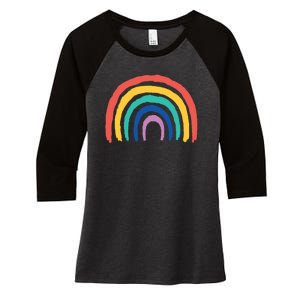 Rainbow Drawing Women's Tri-Blend 3/4-Sleeve Raglan Shirt