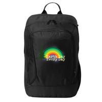 Rainbow Earth Day Every Day Retro City Backpack