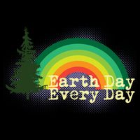 Rainbow Earth Day Every Day Retro City Backpack