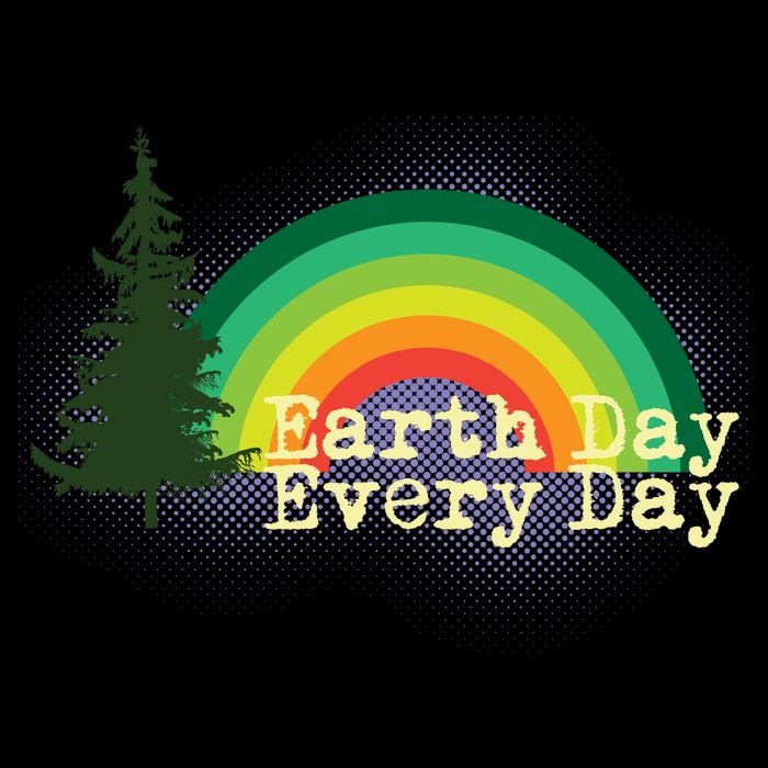 Rainbow Earth Day Every Day Retro City Backpack
