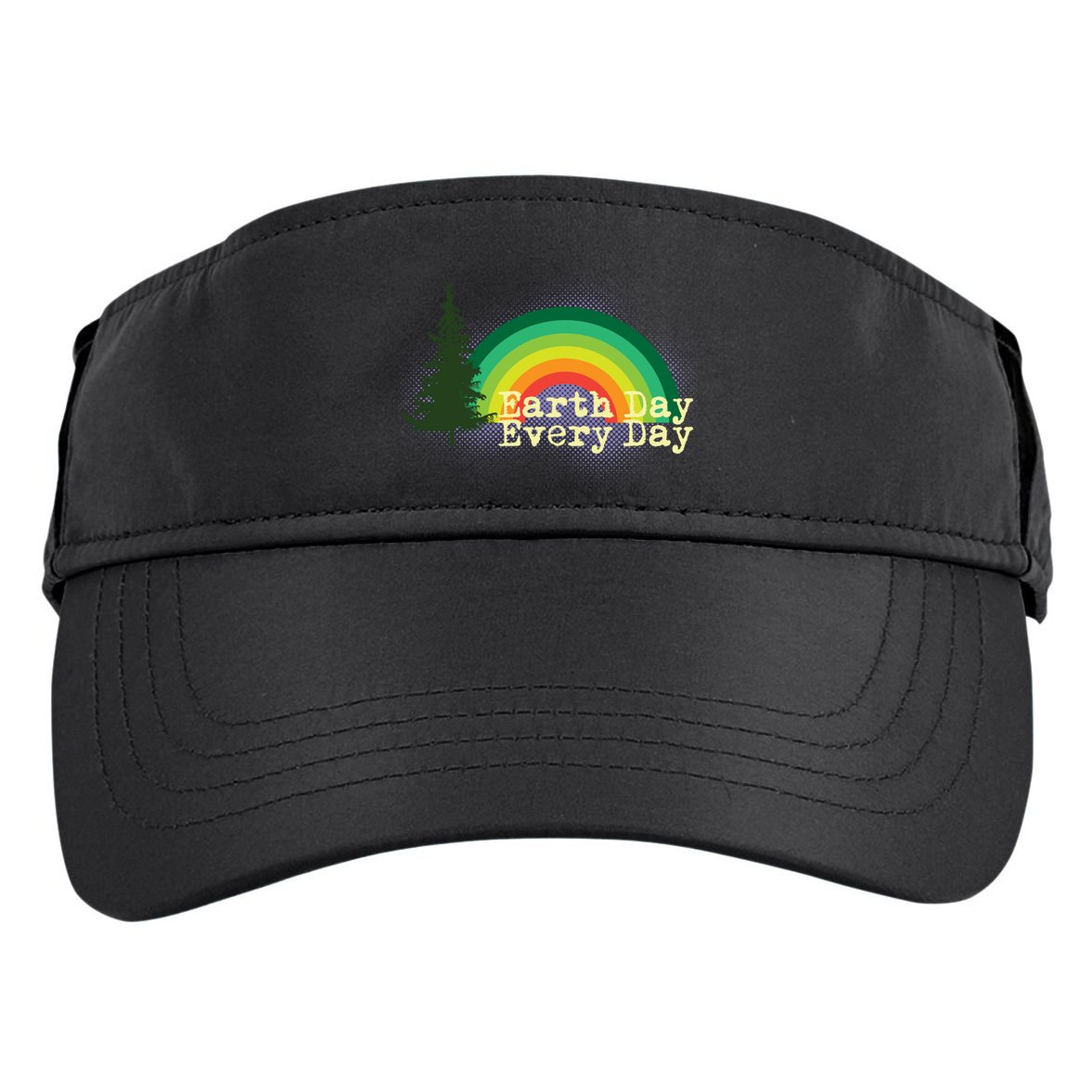 Rainbow Earth Day Every Day Retro Adult Drive Performance Visor