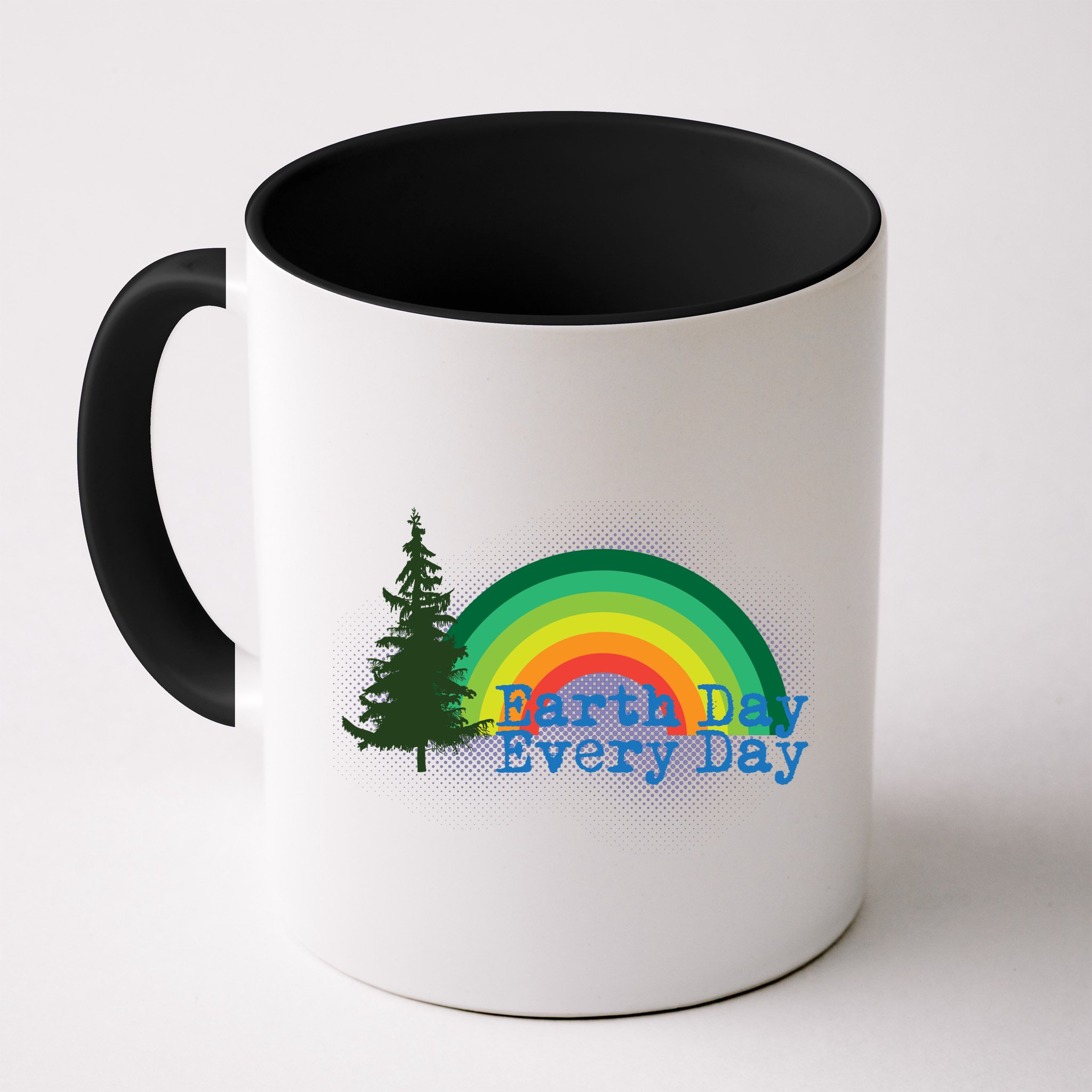 Rainbow Earth Day Every Day Retro Mug