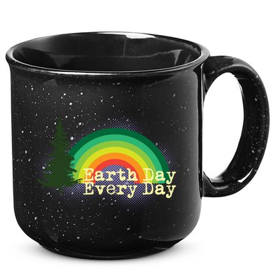 Rainbow Earth Day Every Day Retro 15oz Campfire Ceramic Mug