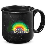 Rainbow Earth Day Every Day Retro 15oz Campfire Ceramic Mug
