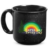 Rainbow Earth Day Every Day Retro 15oz Campfire Ceramic Mug
