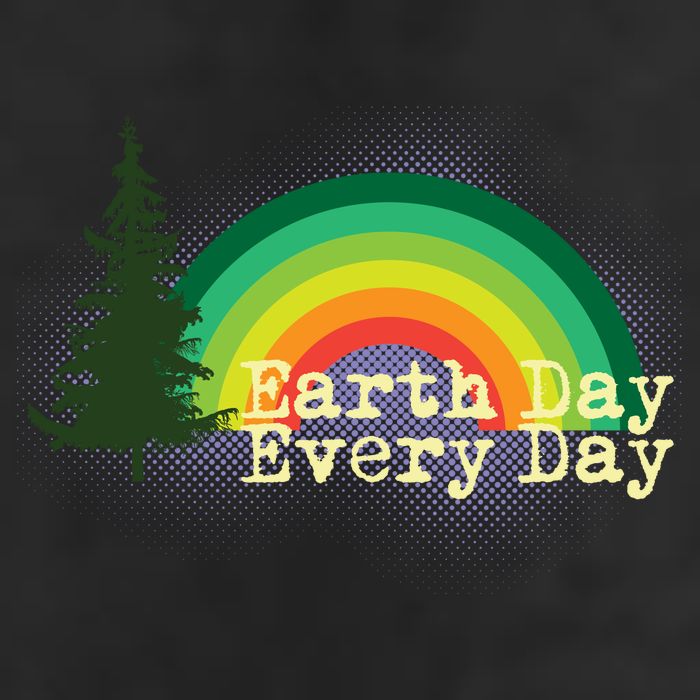 Rainbow Earth Day Every Day Retro 15oz Campfire Ceramic Mug
