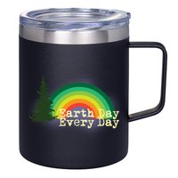 Rainbow Earth Day Every Day Retro 12oz Stainless Steel Coffee Mug