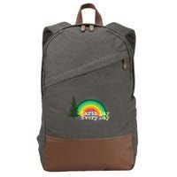 Rainbow Earth Day Every Day Retro Cotton Canvas Backpack