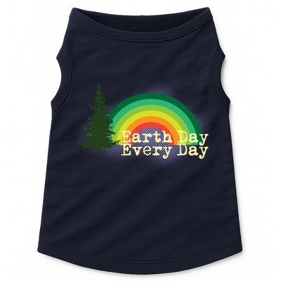 Rainbow Earth Day Every Day Retro Doggie Tank