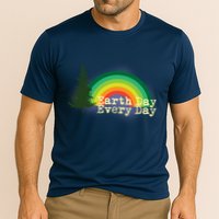 Rainbow Earth Day Every Day Retro Performance Shirt