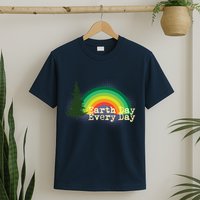 Rainbow Earth Day Every Day Retro T-Shirt