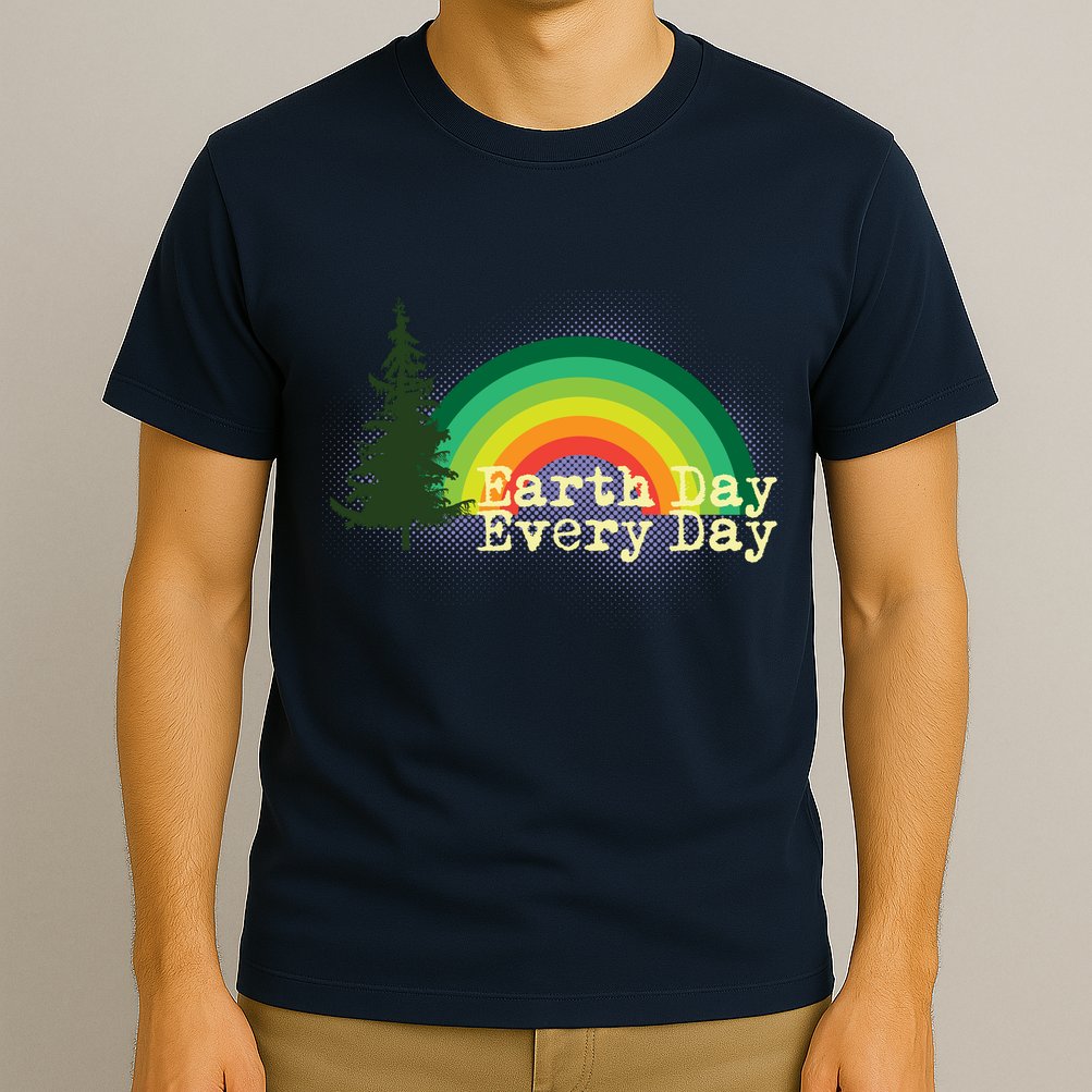 Rainbow Earth Day Every Day Retro T-Shirt
