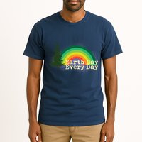 Rainbow Earth Day Every Day Retro Tall T-Shirt