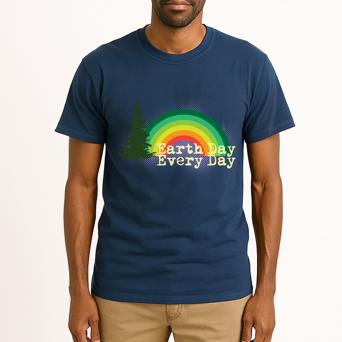 Rainbow Earth Day Every Day Retro Tall T-Shirt