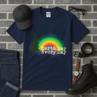 Rainbow Earth Day Every Day Retro Tall T-Shirt
