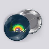 Rainbow Earth Day Every Day Retro Button