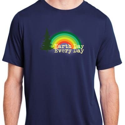 Rainbow Earth Day Every Day Retro Adult ChromaSoft Performance T-Shirt