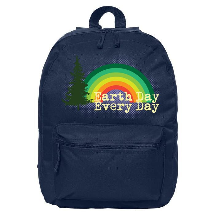 Rainbow Earth Day Every Day Retro 16 in Basic Backpack