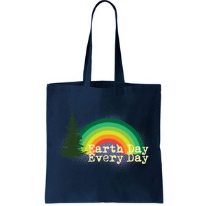 Rainbow Earth Day Every Day Retro Tote Bag