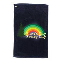 Rainbow Earth Day Every Day Retro Golf Towel