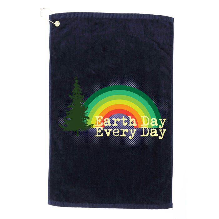 Rainbow Earth Day Every Day Retro Golf Towel