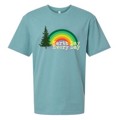 Rainbow Earth Day Every Day Retro Sueded Cloud Jersey T-Shirt