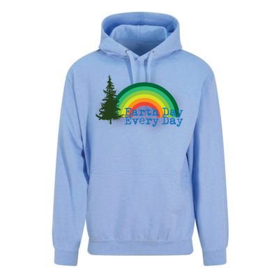 Rainbow Earth Day Every Day Retro Unisex Surf Hoodie