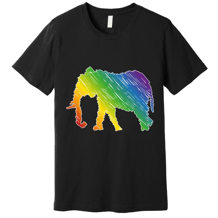 Rainbow Elephant Premium T-Shirt