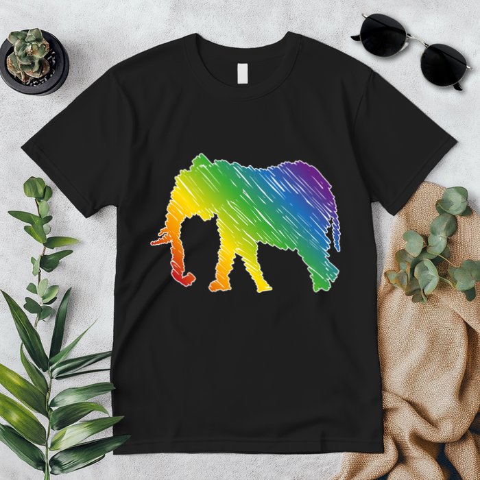 Rainbow Elephant Premium T-Shirt