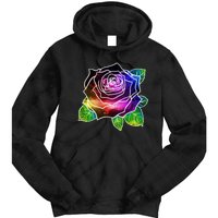 Rainbow Galaxy Floral Rose Tie Dye Hoodie