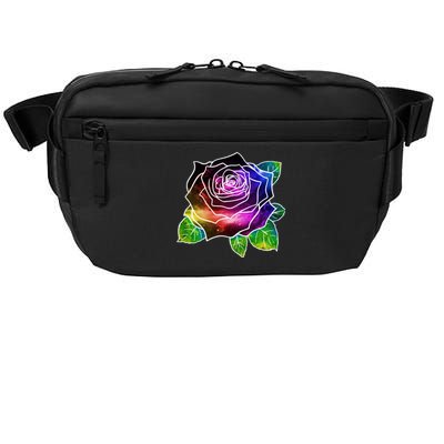 Rainbow Galaxy Floral Rose Crossbody Pack