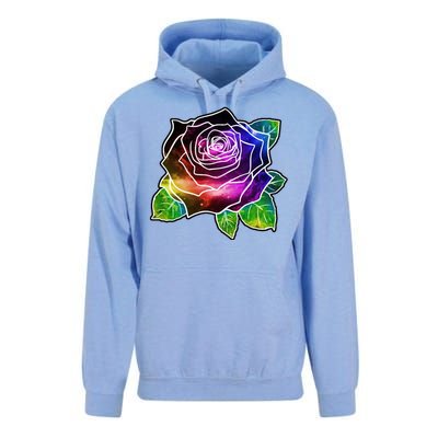 Rainbow Galaxy Floral Rose Unisex Surf Hoodie