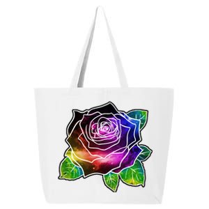 Rainbow Galaxy Floral Rose 25L Jumbo Tote