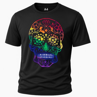 Rainbow Gay Pride Sugar Skull Performance Shirt