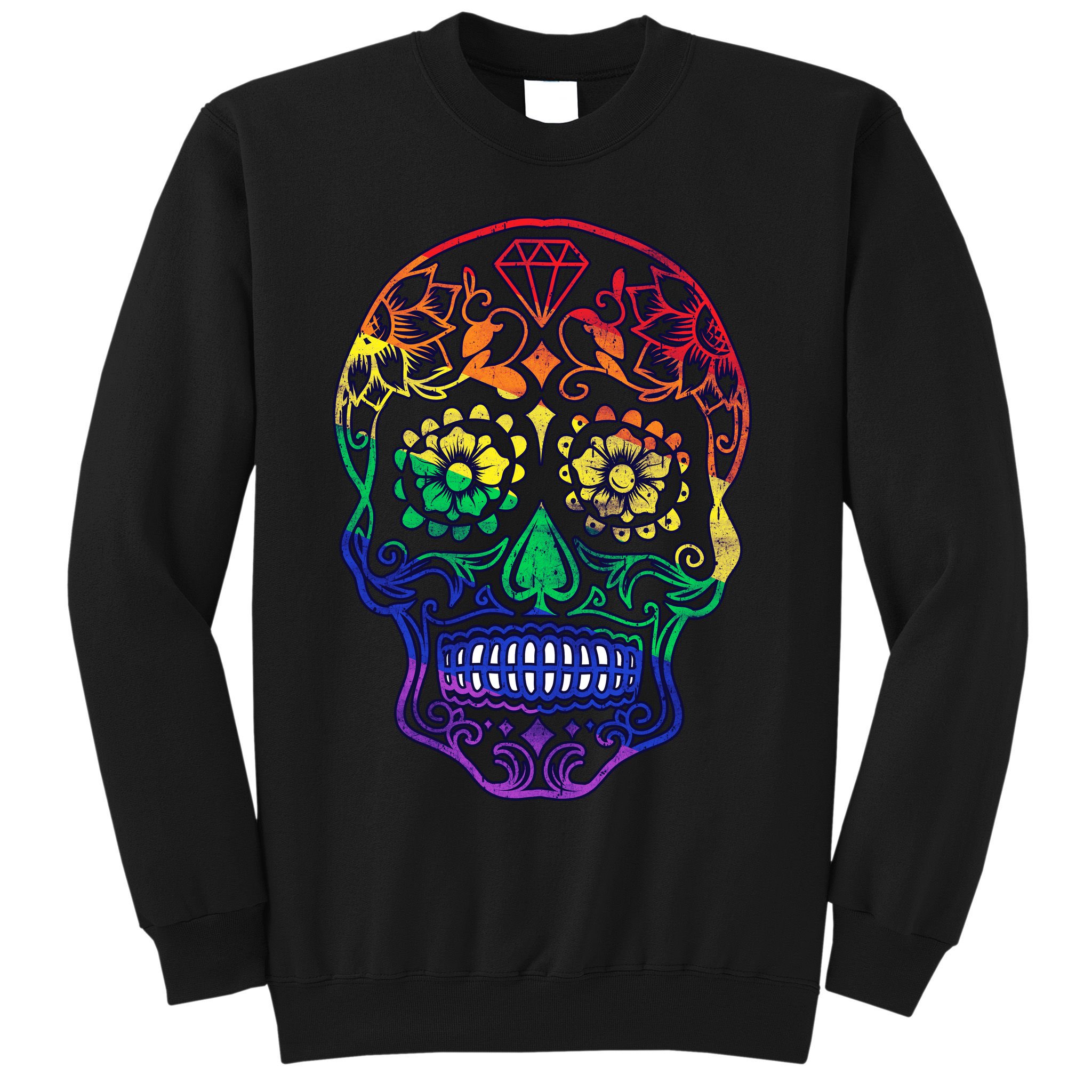 Rainbow Gay Pride Sugar Skull Sweatshirt