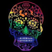 Rainbow Gay Pride Sugar Skull T-Shirt