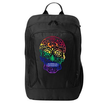 Rainbow Gay Pride Sugar Skull City Backpack