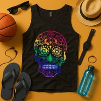 Rainbow Gay Pride Sugar Skull Tank Top