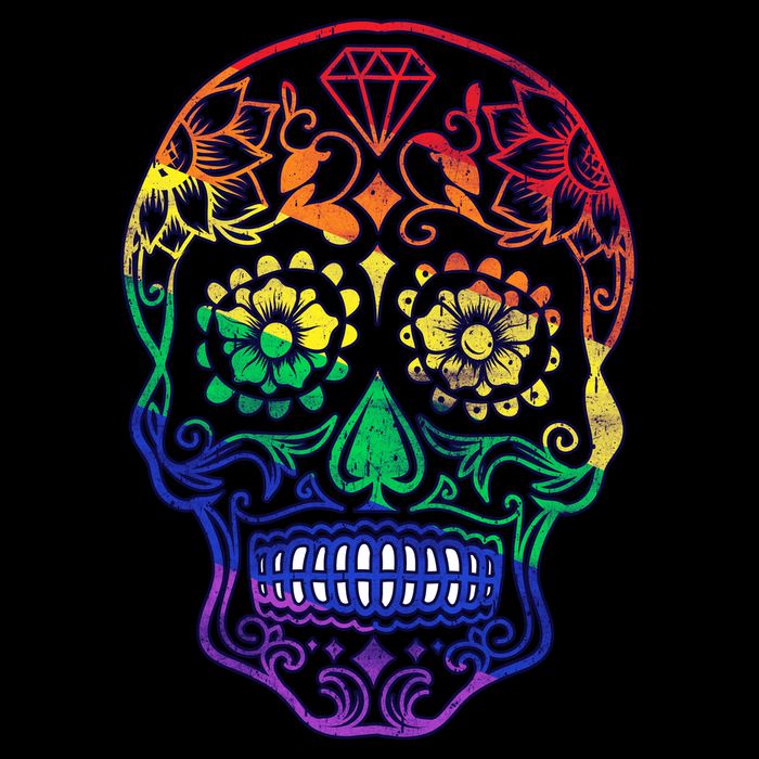 Rainbow Gay Pride Sugar Skull Tank Top