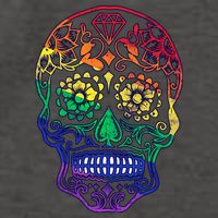 Rainbow Gay Pride Sugar Skull Vector Backpack