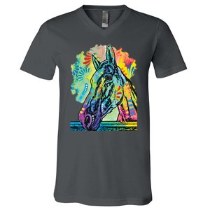 Rainbow Horse V-Neck T-Shirt