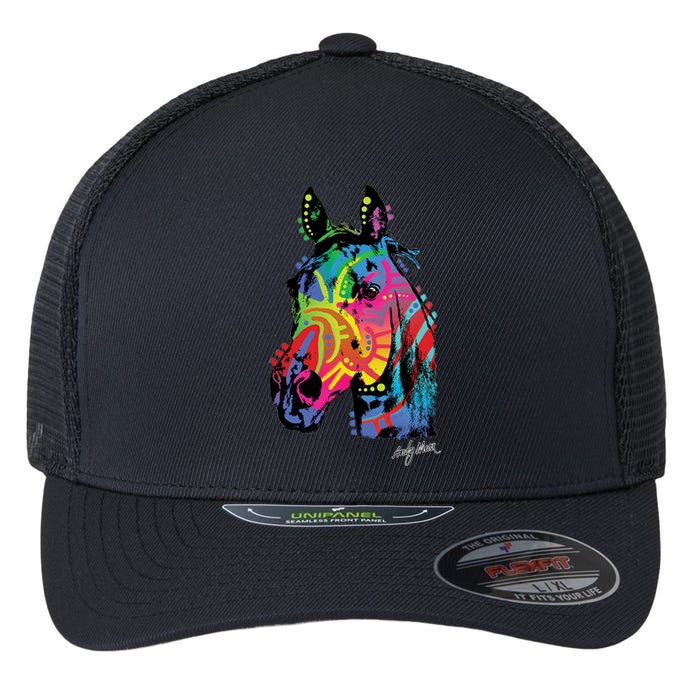 Rainbow Horse Face Flexfit Unipanel Trucker Cap