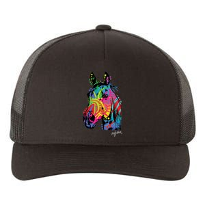 Rainbow Horse Face Yupoong Adult 5-Panel Trucker Hat