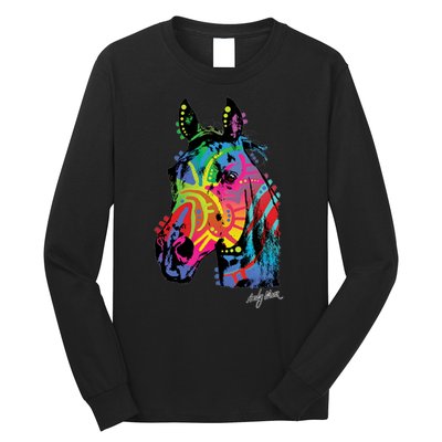 Rainbow Horse Face Long Sleeve Shirt