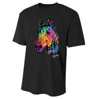 Rainbow Horse Face Performance Sprint T-Shirt