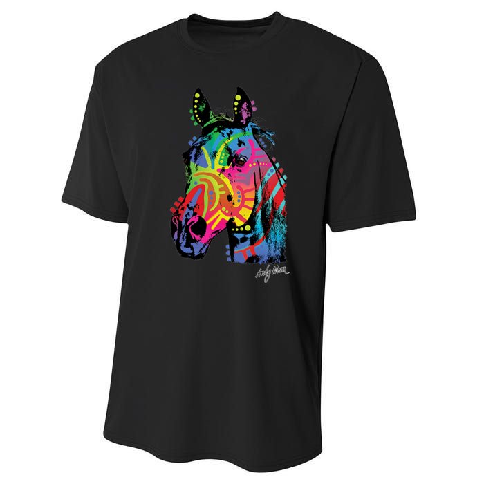 Rainbow Horse Face Performance Sprint T-Shirt