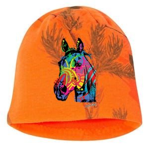 Rainbow Horse Face Kati - Camo Knit Beanie