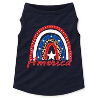 Rainbow Leopard American Flag 4th of July Doggie Tank